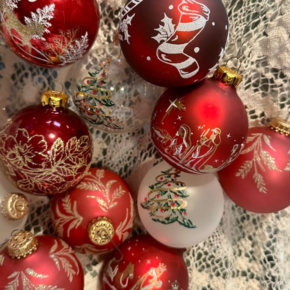 Christmas by Krebs Vintage Handmade Assortment Glass Blown Ornaments lot of 16 - Picture 9 of 16